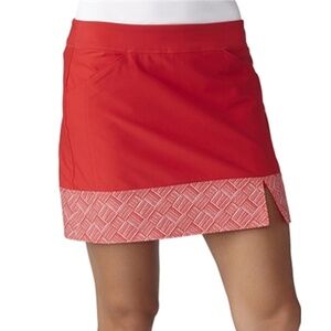 Adidas Tour Print Hem Ladies Skort - Red XS